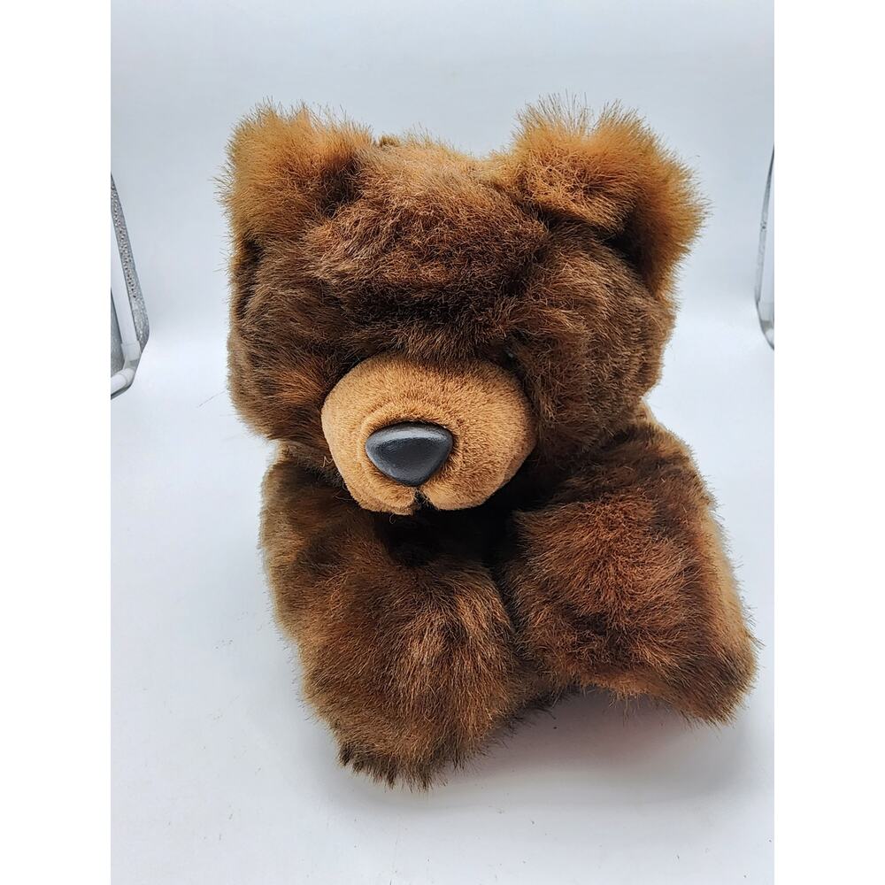 Vtg MJC Purr-fection Teddy Bear Plush 20" Brown Floppy Lays Flat Sewn Paws 1992